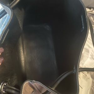 Calvin Klein Gabrinna brown and black large bucket bag